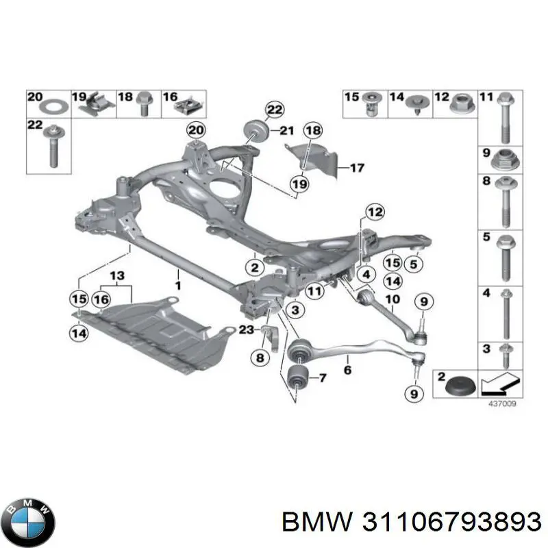 31106793893 BMW Rolamento de cubo traseiro