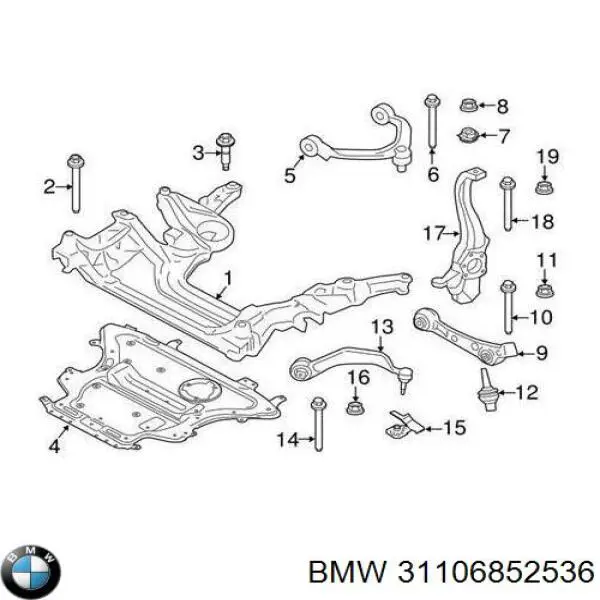 31106852536 BMW Suporte de esfera inferior