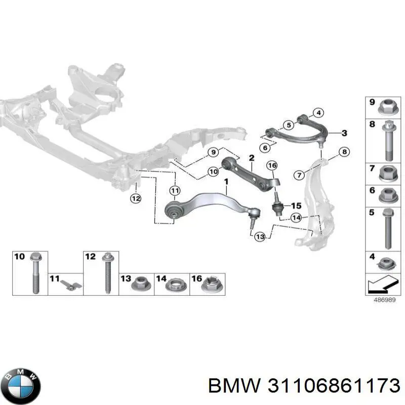 Braço oscilante inferior esquerdo de suspensão dianteira BMW 31106861173 preço, a partir de 137,55 USD