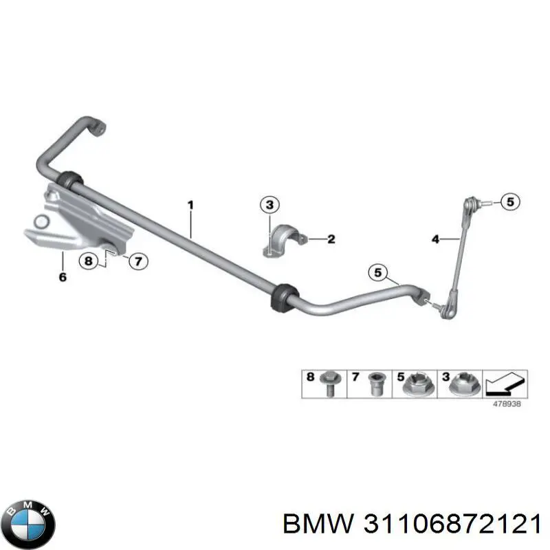 Viga de suspensão dianteira (plataforma veicular) BMW 31106872121 preço, a partir de 728,70 USD