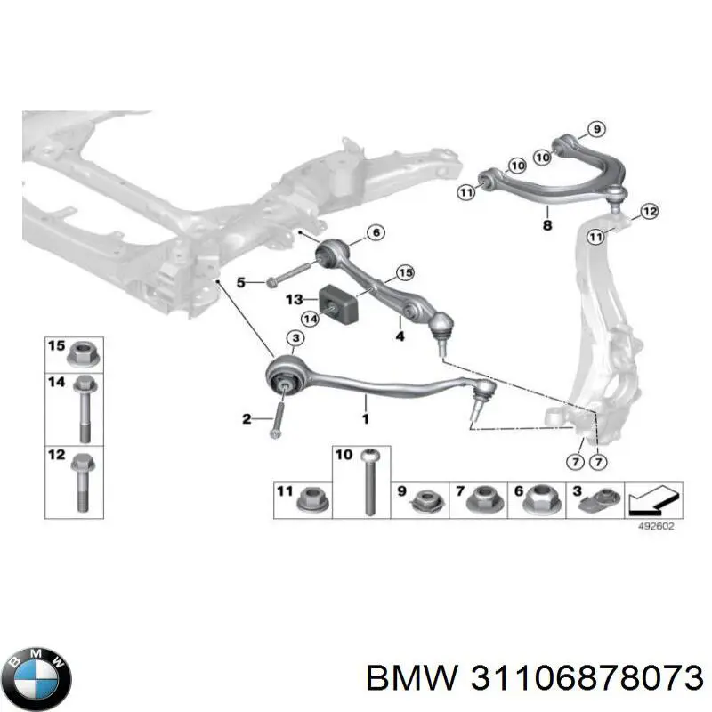 Braço oscilante inferior esquerdo de suspensão dianteira Moog BMTC17411 preço, a partir de 145,69 USD