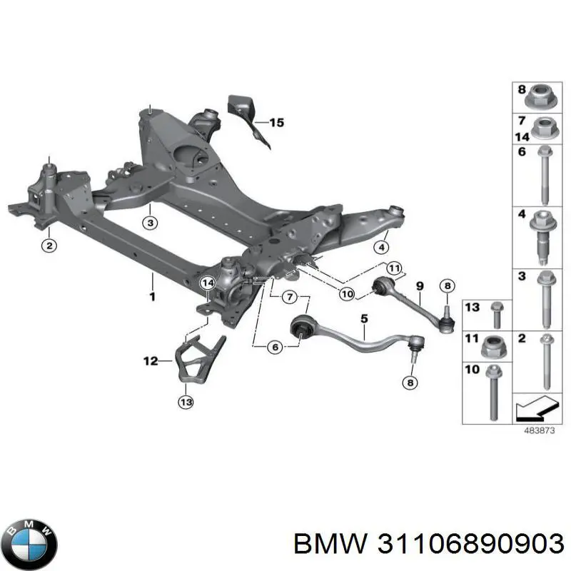Braço oscilante inferior esquerdo de suspensão dianteira BMW 31106890903 preço, a partir de 112,88 USD
