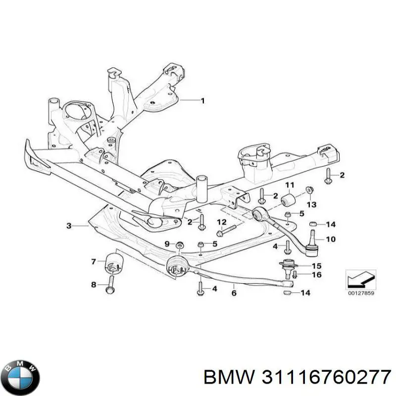 Viga de suspensão dianteira (plataforma veicular) BMW 31116760277 preço, a partir de 362,93 USD