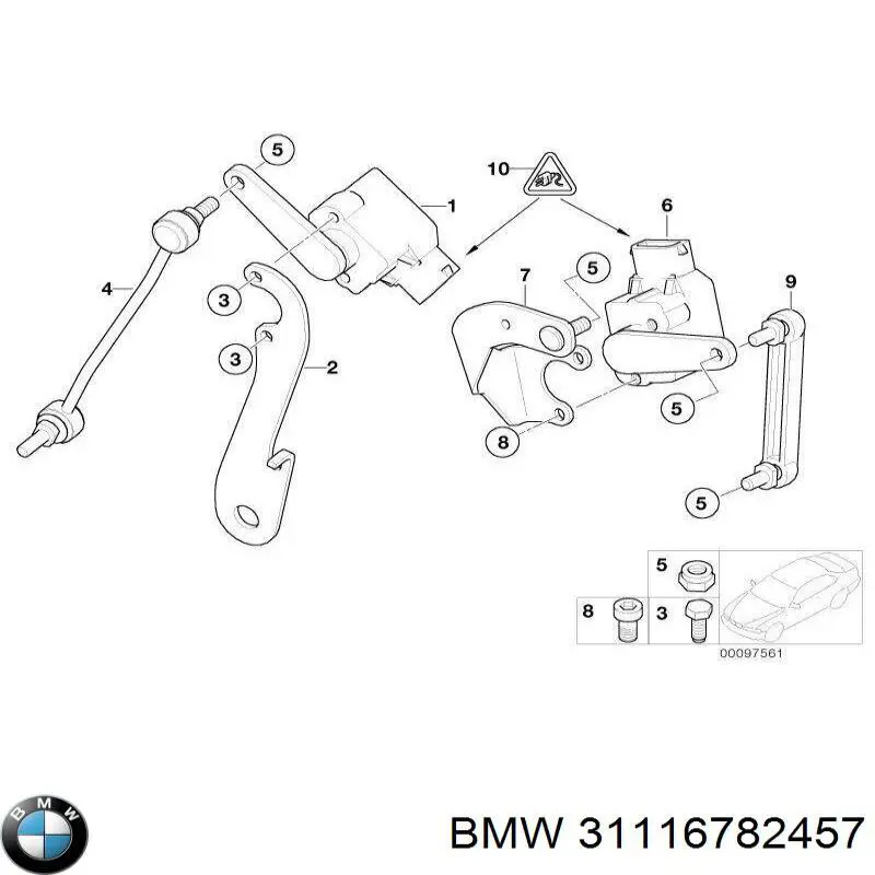 Compre 31116752289 BMW Viga de suspensão dianteira (plataforma veicular)