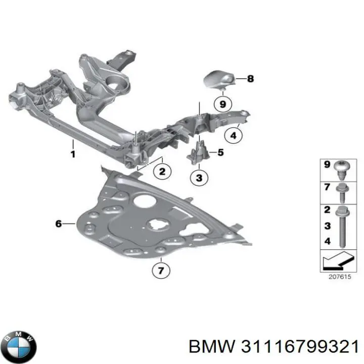 Viga de suspensão dianteira (plataforma veicular) BMW 31116792926 preço, a partir de 275,08 USD