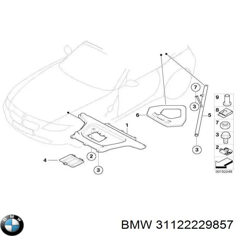 Compre 31122229857 BMW Bloco silencioso dianteiro do braço oscilante inferior