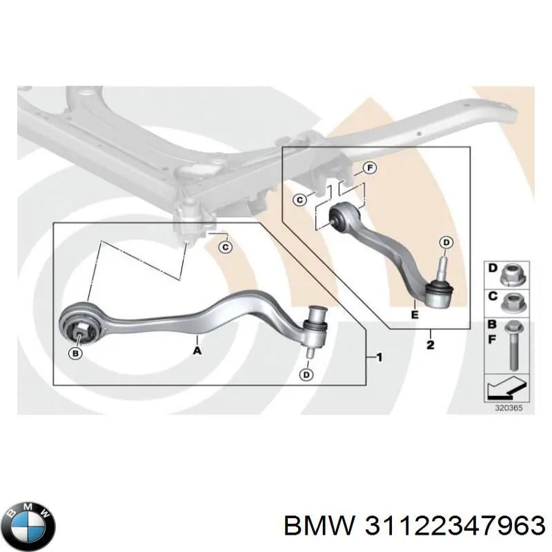 Braço oscilante inferior esquerdo de suspensão dianteira BMW 31122347963 preço, a partir de 71,01 USD
