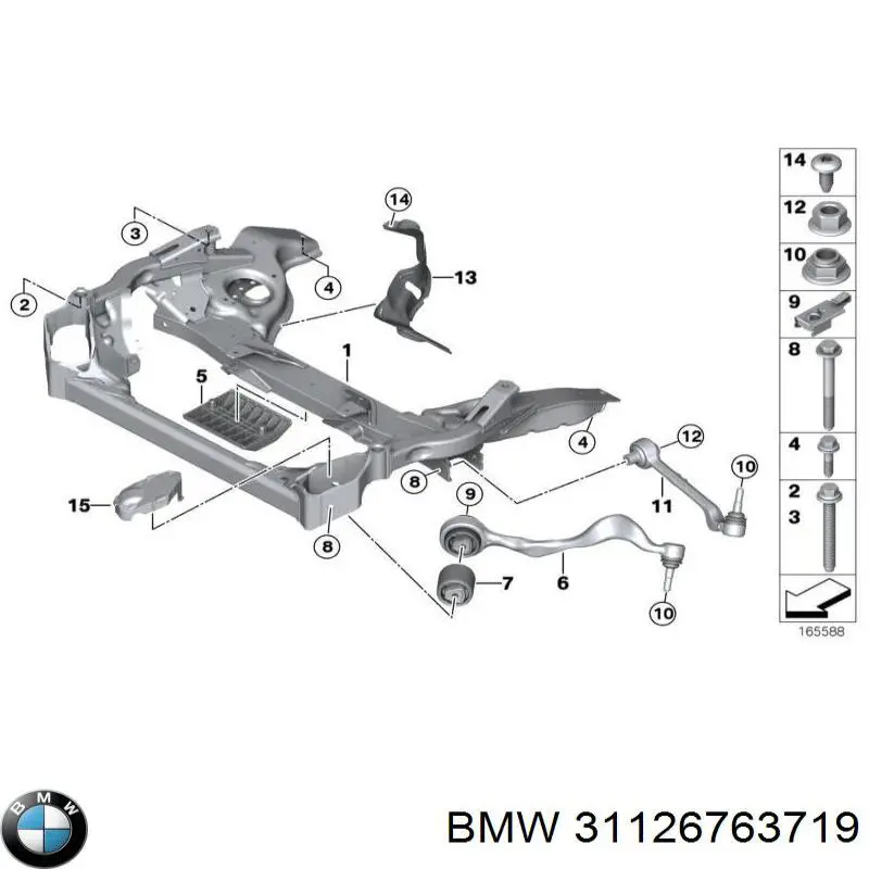 Bloco silencioso dianteiro do braço oscilante inferior BMW 31126763719 preço, a partir de 43,82 USD