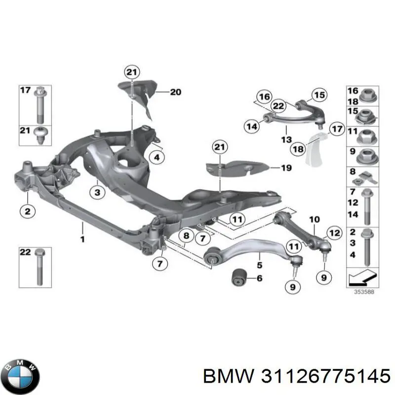 Bloco silencioso dianteiro do braço oscilante inferior BMW 31126775145 preço, a partir de 40,97 USD