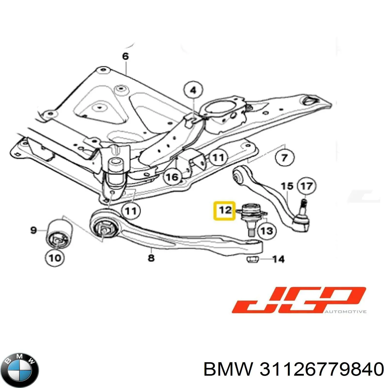 Compre 31126779840 BMW Suporte de esfera inferior