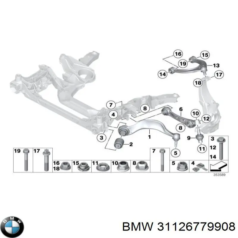 Braço oscilante superior esquerdo/direito de suspensão dianteira BMW 31126779908 preço, a partir de 129,94 USD
