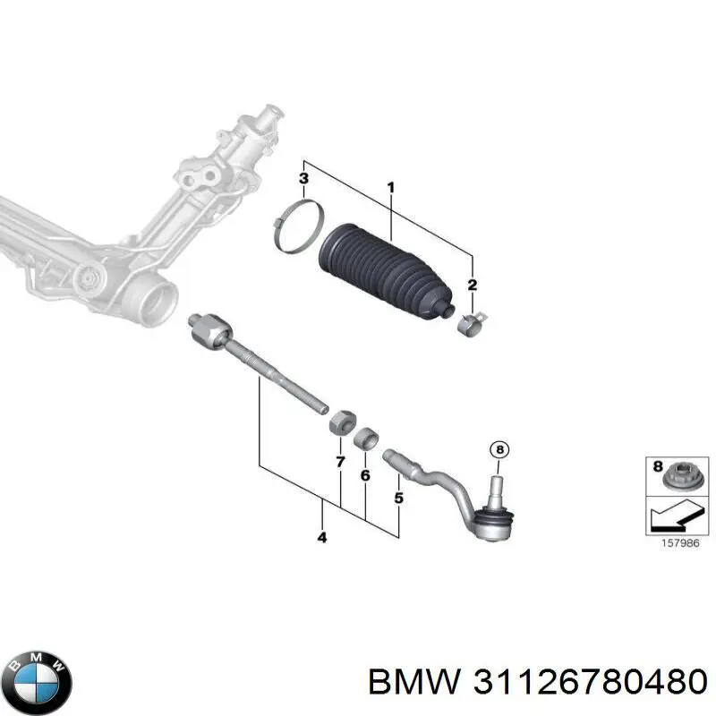 Porca de parafuso de fixação de braço oscilante dianteiro inferior BMW 31126780480 preço, a partir de 14,44 USD