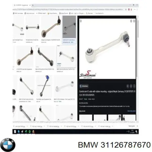 Braço oscilante inferior direito de suspensão dianteira BMW 31126787670 preço, a partir de 122,58 USD