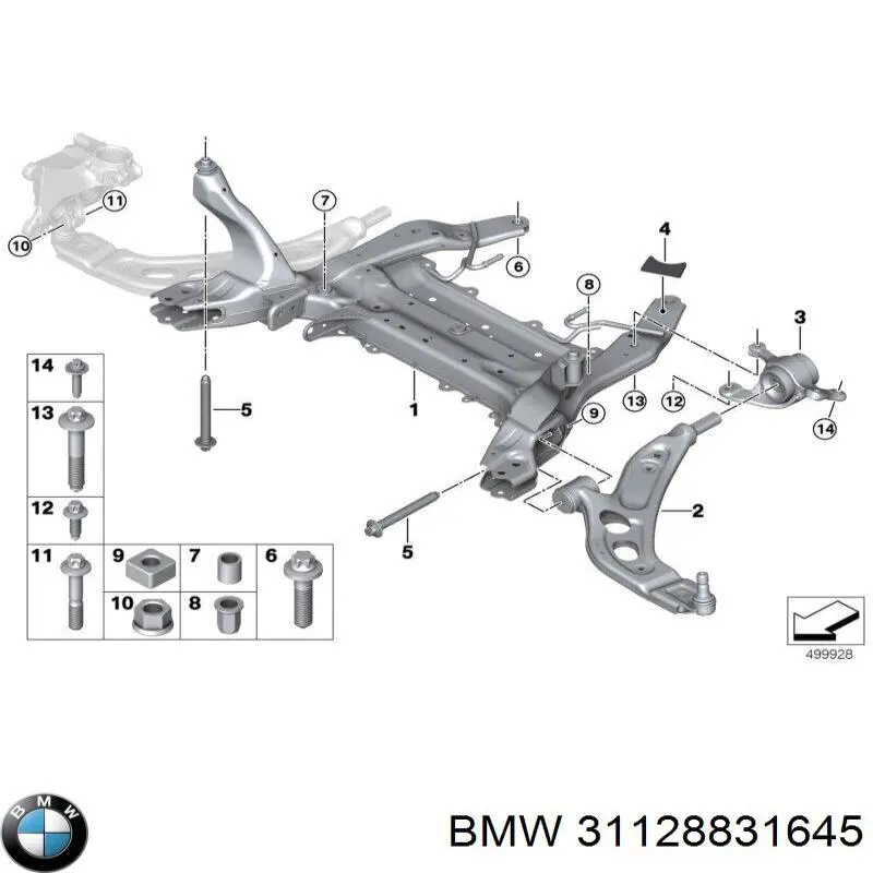 Bloco silencioso dianteiro do braço oscilante inferior BMW 31128831645 preço, a partir de 56,70 USD