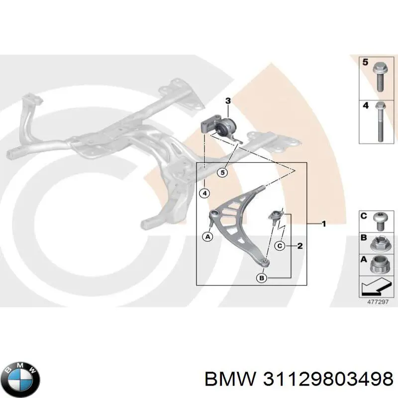 Bloco silencioso dianteiro do braço oscilante inferior BMW 31129803498 preço, a partir de 73,87 USD