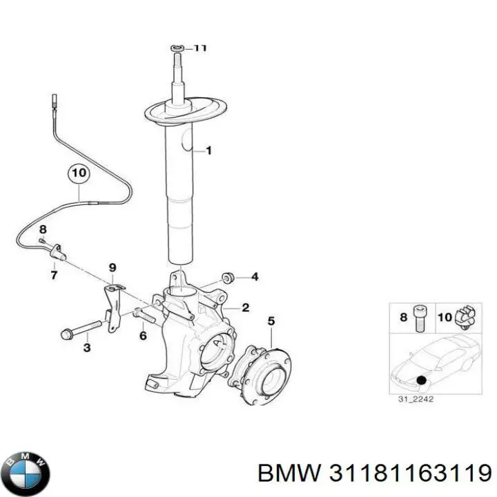  BMW 31181163119 preço, a partir de 3,02 USD