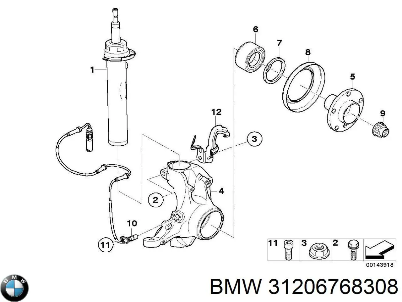 Cubo dianteiro BMW 31206768308 preço, a partir de 141,39 USD