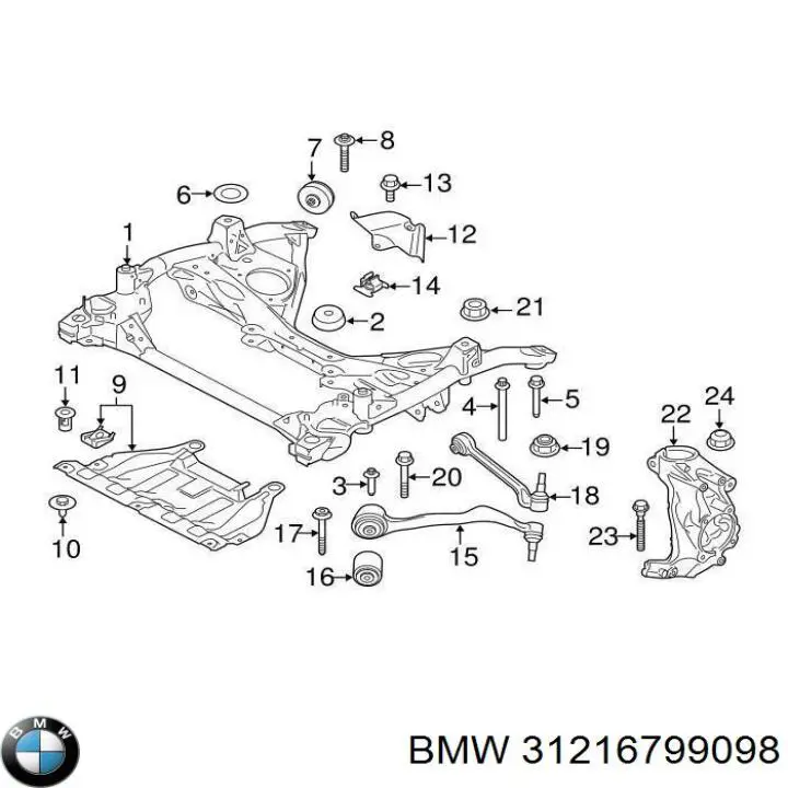 Pino moente (extremidade do eixo) dianteiro direito BMW 31216799098 preço, a partir de 276,19 USD