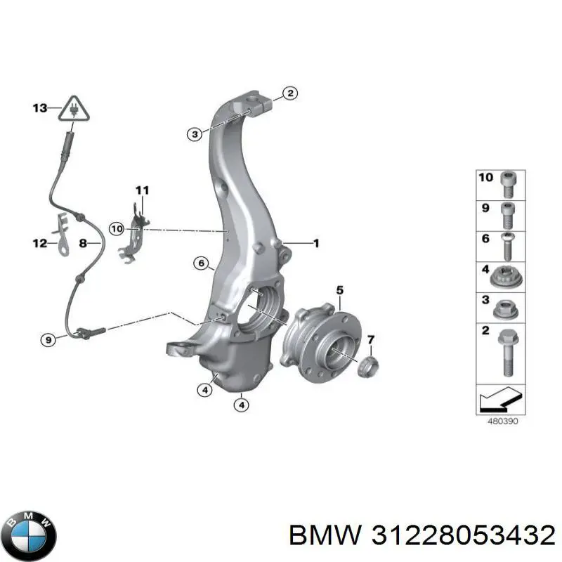 31228053432 BMW Cubo dianteiro