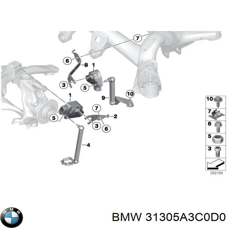 Suporte de amortecedor dianteiro BMW 31305A3C0D0 preço, a partir de 83,40 USD