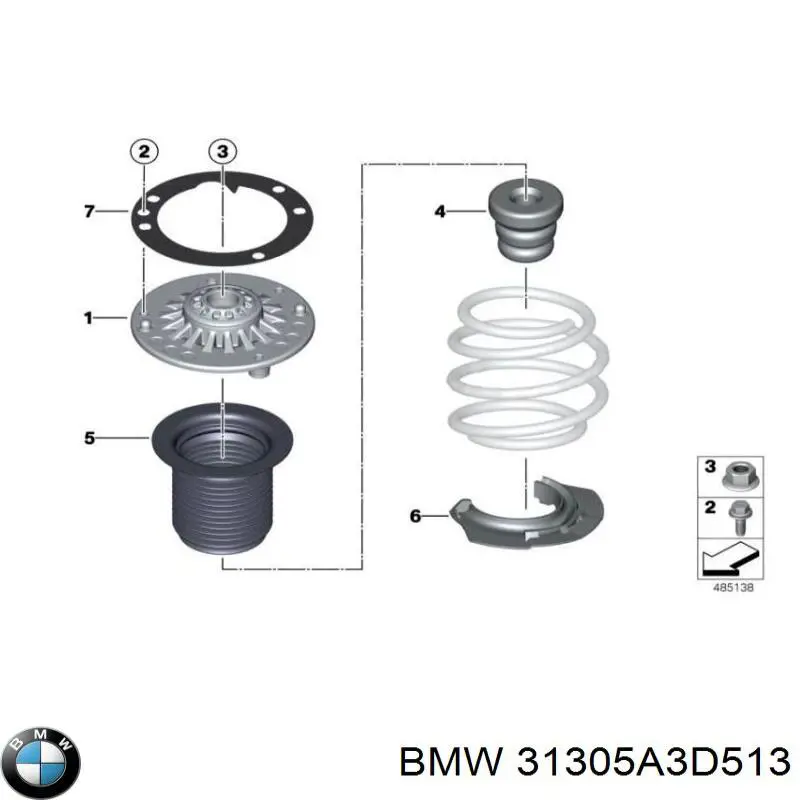 31305A3D513 BMW Suporte de amortecedor dianteiro