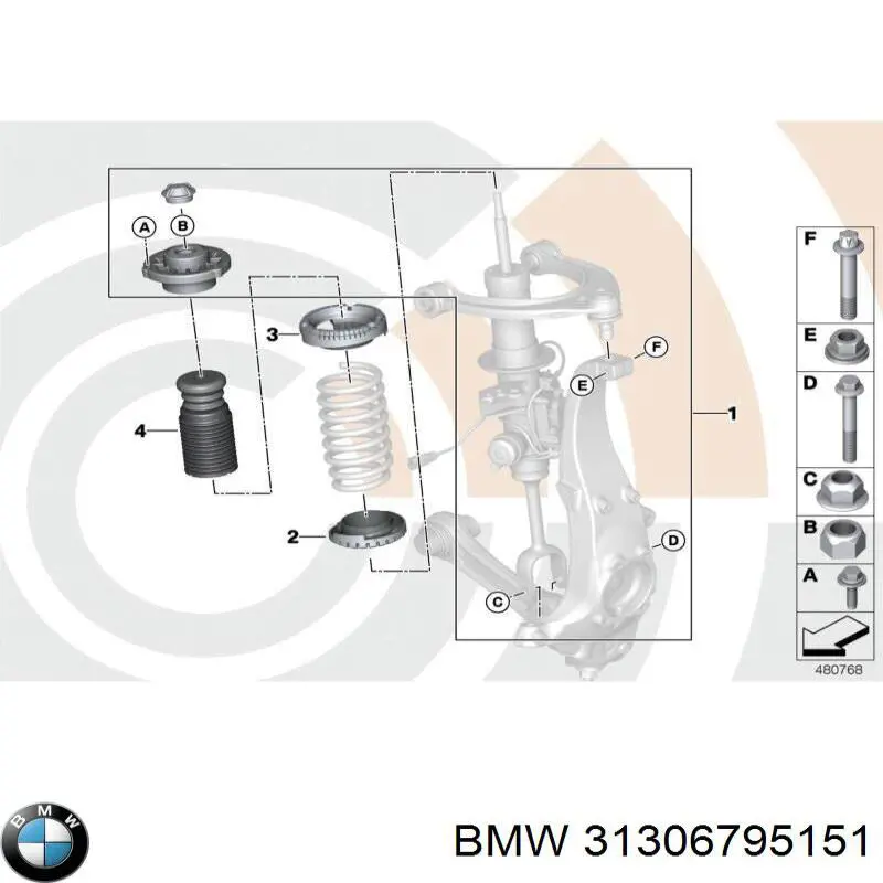 Parafuso de fixação de amortecedor dianteiro BMW 31306795151 preço, a partir de 5,39 USD