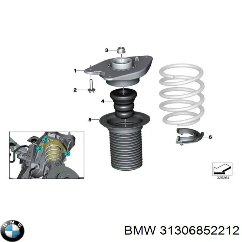 31306852212 BMW Suporte de amortecedor dianteiro