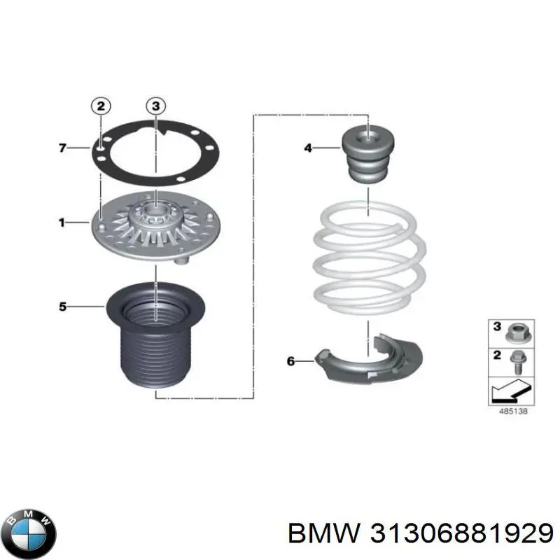 Suporte de amortecedor dianteiro BMW 31306881929 preço, a partir de 62,34 USD