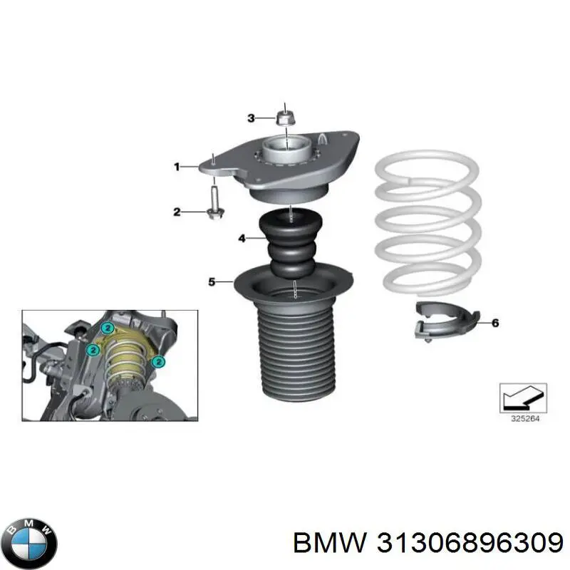 31306896309 BMW Suporte de amortecedor dianteiro