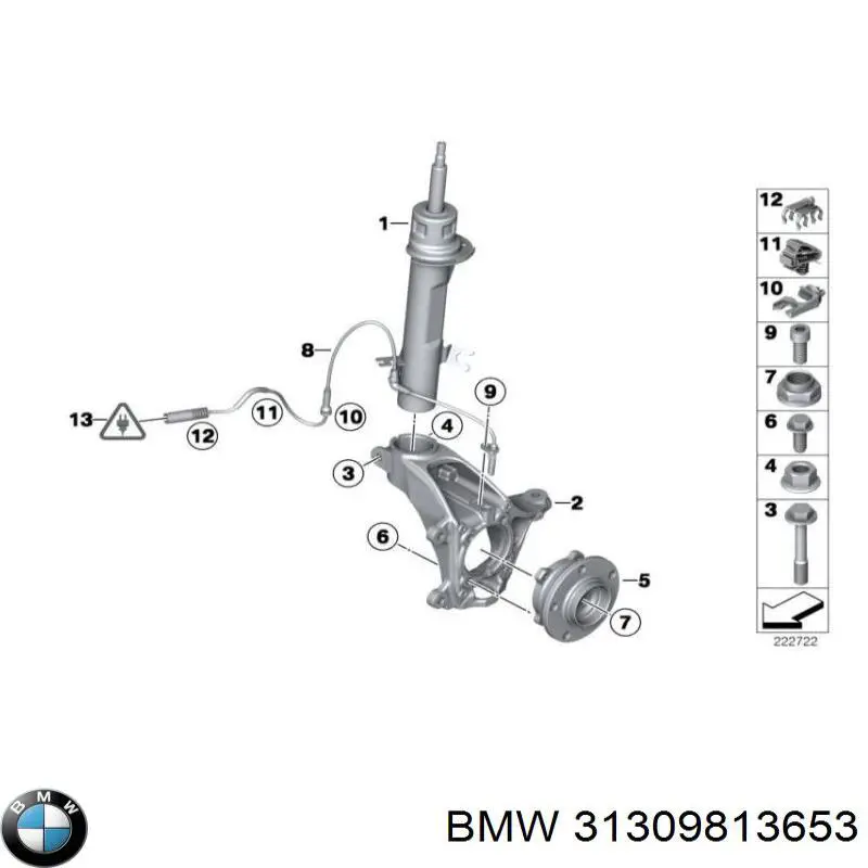 31309813653 BMW Amortecedor dianteiro esquerdo