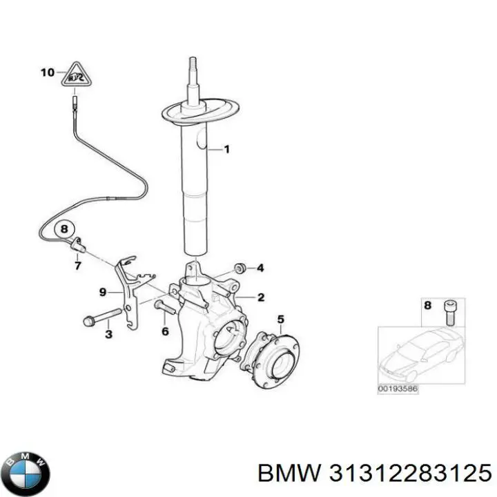 Amortecedor dianteiro BMW 31312283125 preço, a partir de 871,98 USD