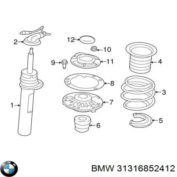 Amortecedor dianteiro direito BMW 31316852414 preço, a partir de 98,89 USD