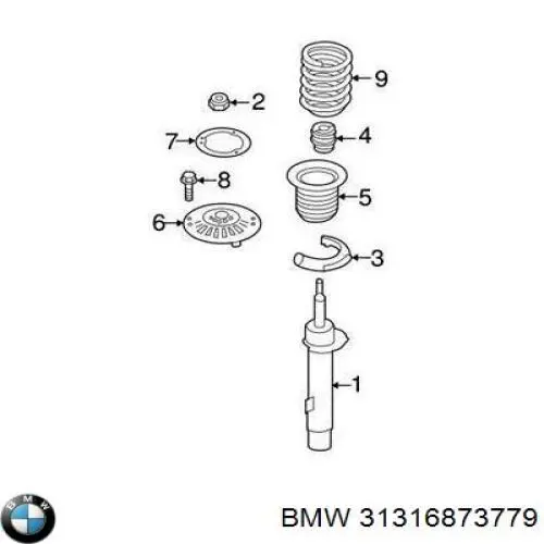31316873779 BMW Amortecedor dianteiro esquerdo