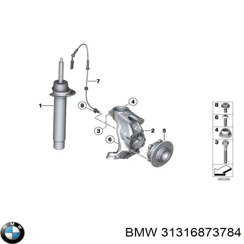 Amortecedor traseiro BMW 31316873784 preço, a partir de 59,59 USD
