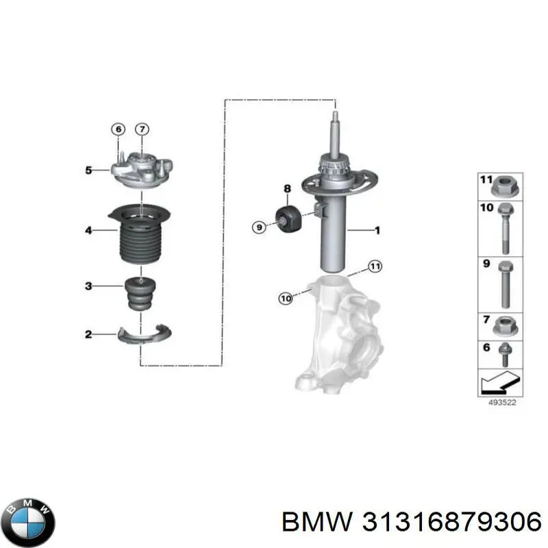 350516 Sachs Amortecedor dianteiro direito