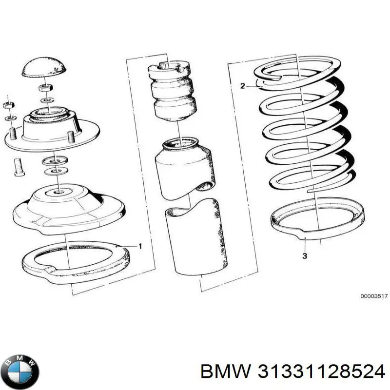 Compre 31331128524 BMW Disco superior metálico de mola dianteira