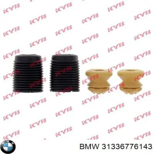 31336776143 BMW Pára-choque (grade de proteção) de amortecedor dianteiro + bota de proteção