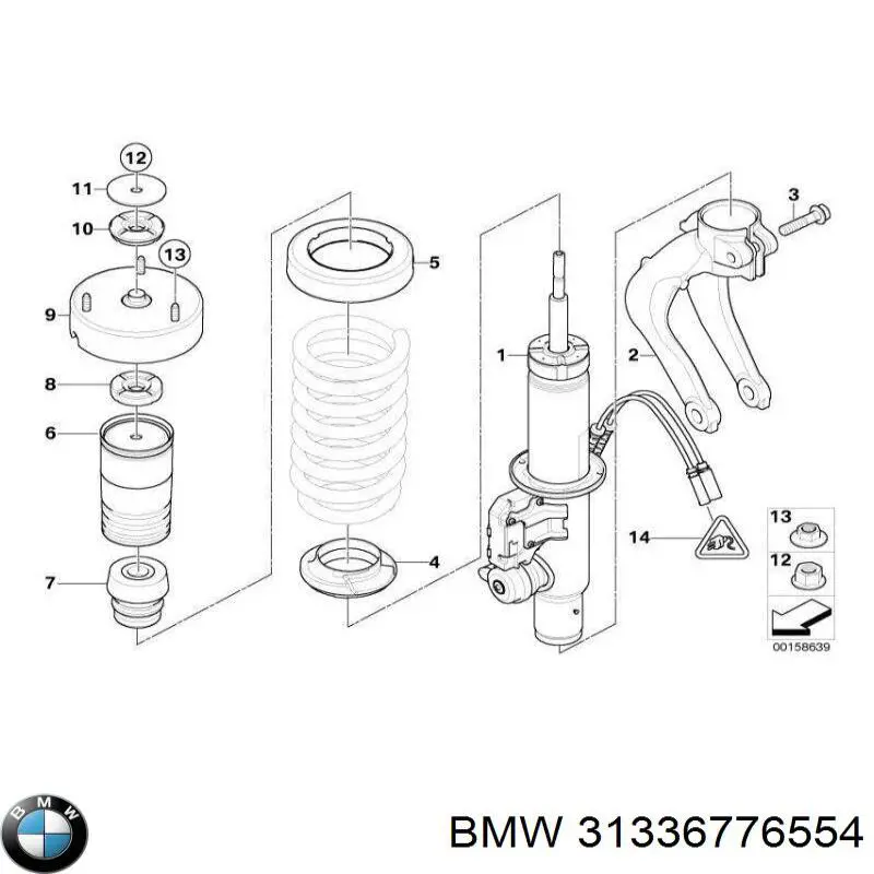 Bota de proteção de amortecedor dianteiro BMW 31336776554 preço, a partir de 15,76 USD