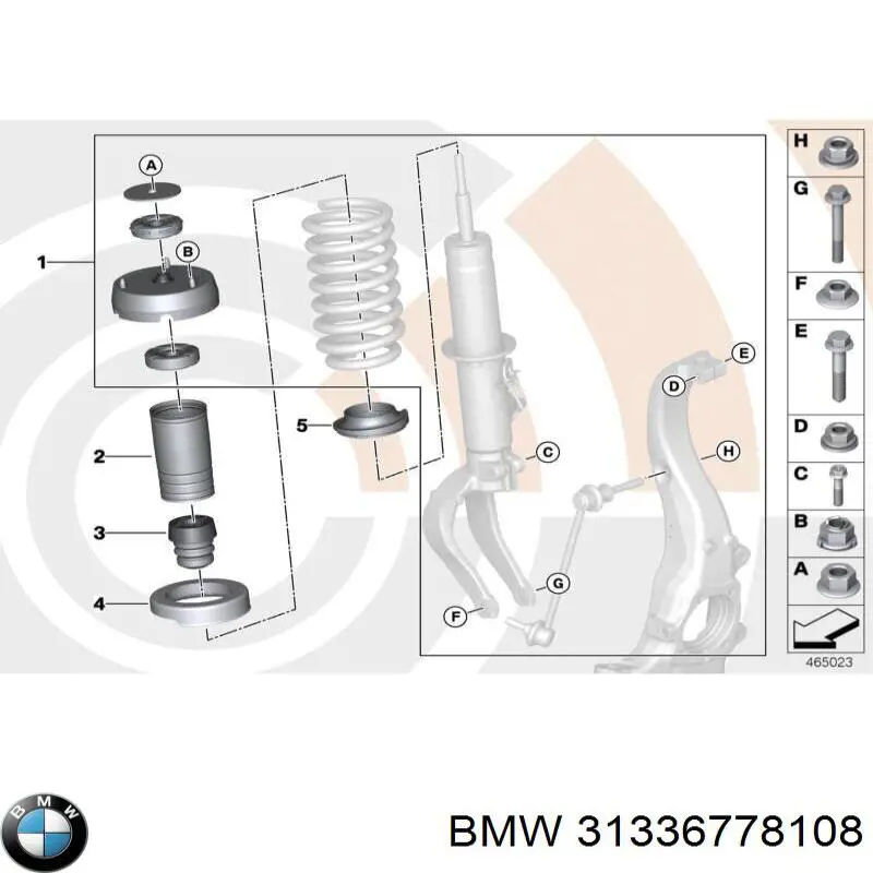 Suporte de amortecedor traseiro BMW 31336778108 preço, a partir de 24,53 USD