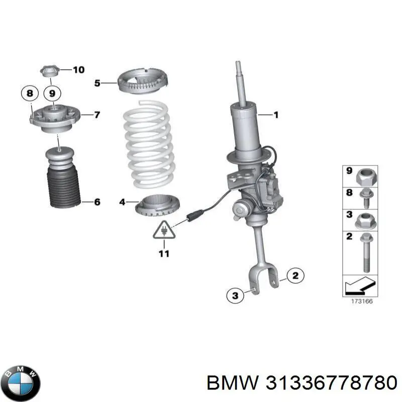 Pára-choque (grade de proteção) de amortecedor dianteiro + bota de proteção BMW 31336778780 preço, a partir de 10,13 USD