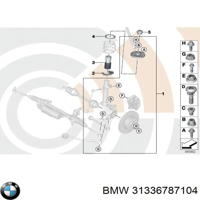 Pára-choque (grade de proteção) de amortecedor dianteiro + bota de proteção BMW 31336787104 preço, a partir de 25,75 USD