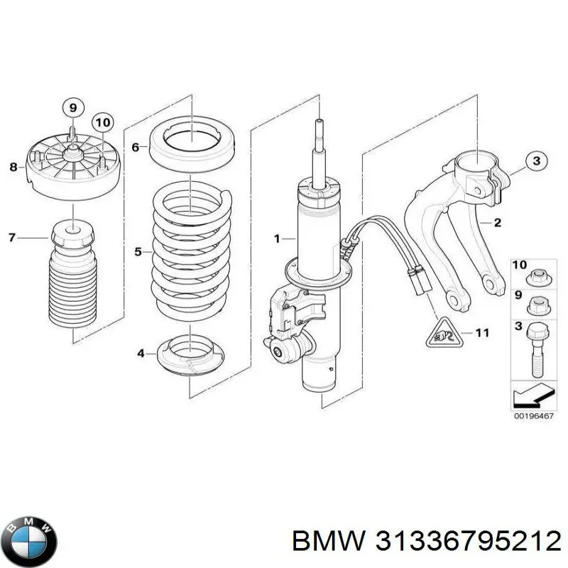 31336795212 BMW Mola dianteira