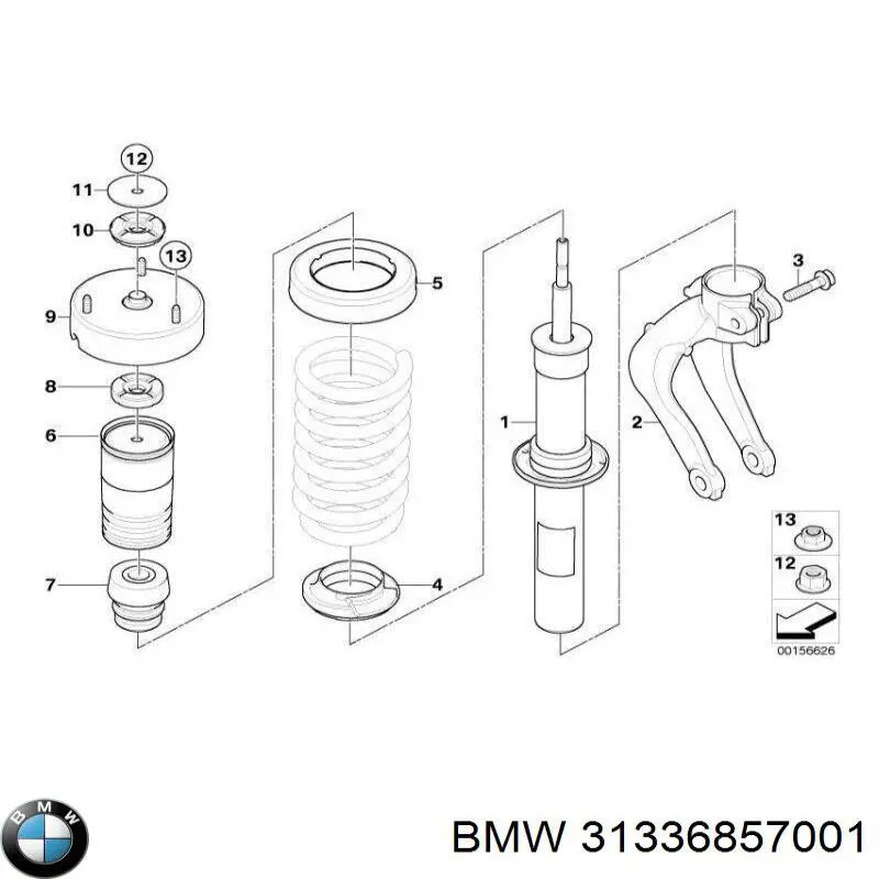 Espaçador (anel de borracha) da mola dianteira superior BMW 31336857001 preço, a partir de 11,06 USD