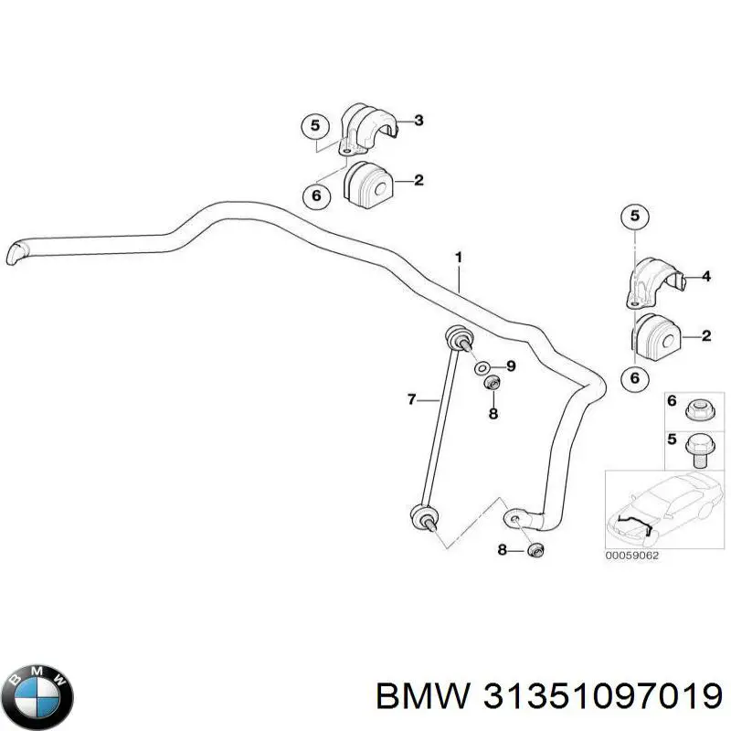 Estabilizador dianteiro BMW 31351097019 preço, a partir de 109,15 USD