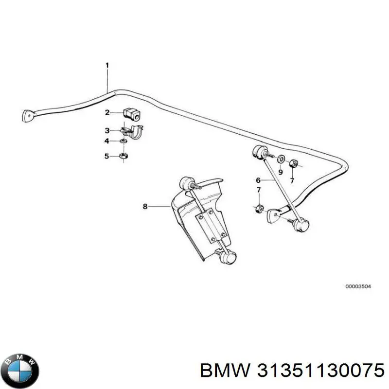 Compre 31351130075 BMW Montante de estabilizador dianteiro