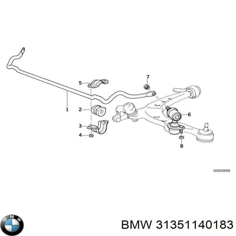 31351140183 BMW Montante de estabilizador dianteiro