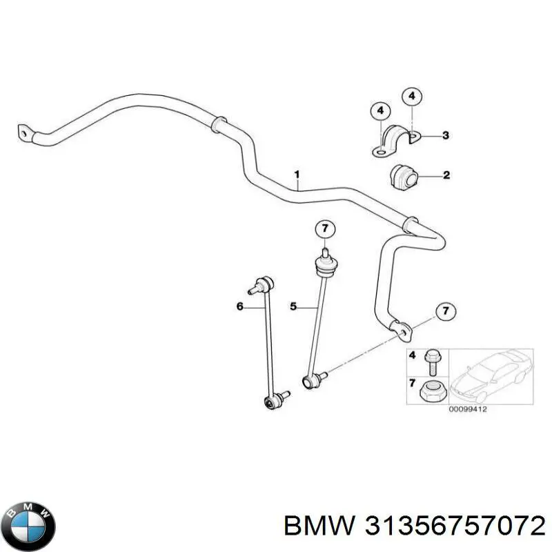 Estabilizador dianteiro BMW 31356757072 preço, a partir de 152,55 USD