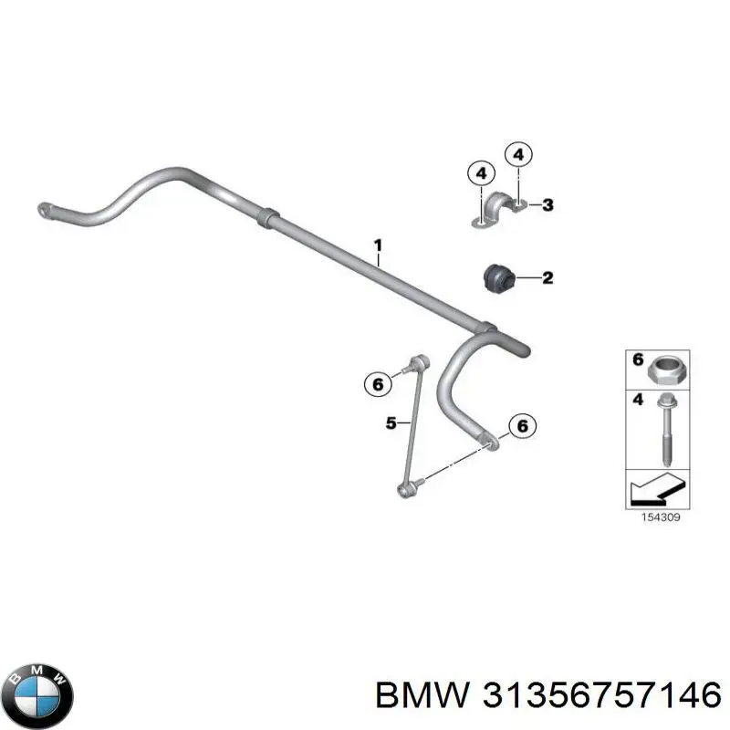 31356757146 BMW Bucha de estabilizador dianteiro