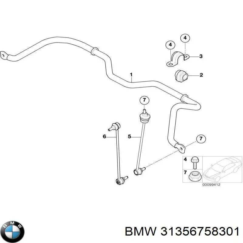 Estabilizador dianteiro BMW 31356758301 preço, a partir de 100,63 USD