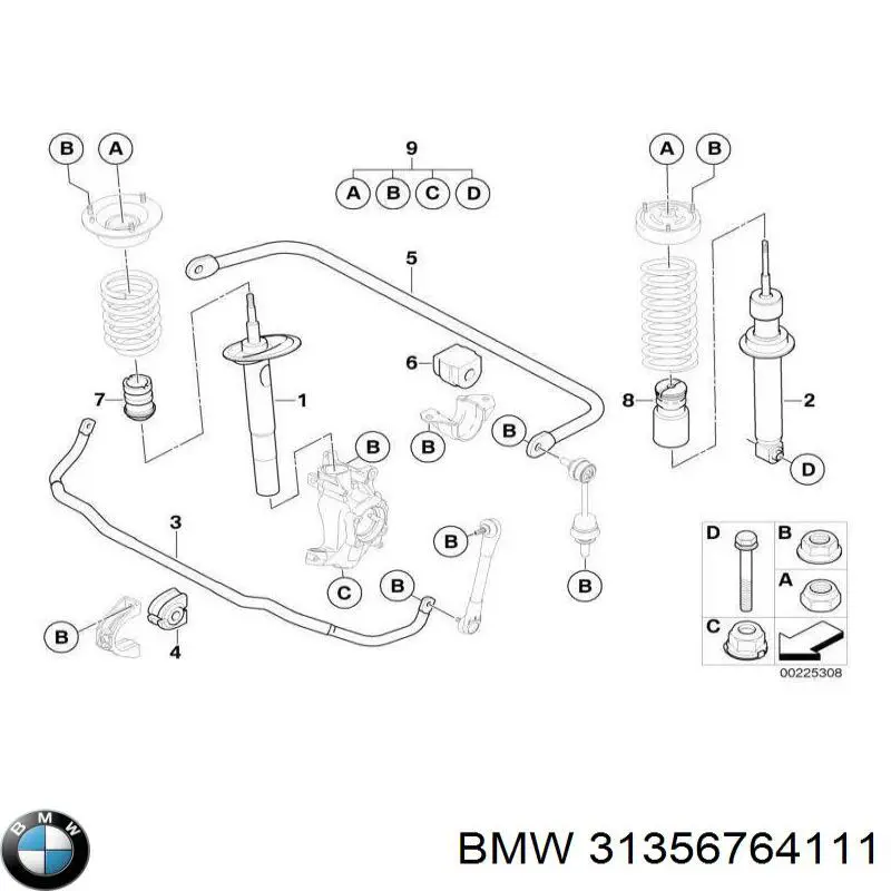 Estabilizador traseiro BMW 31356764111 preço, a partir de 186,89 USD